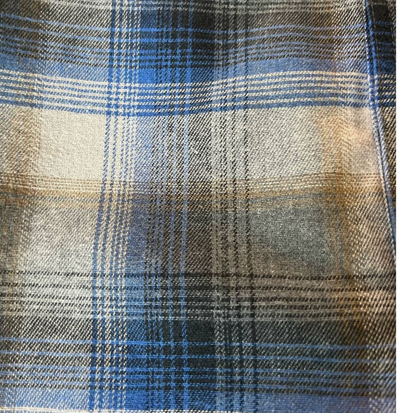 NWT Men’s Free Country Flannel Shirt in Cool Blue Plaid, Small - Picture 8 of 16